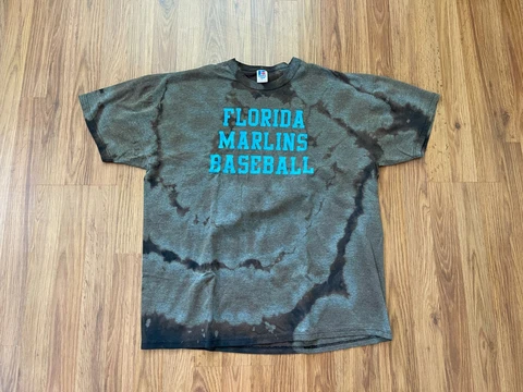 Florida Marlins Miami MLB BASEBALL VINTAGE REVERSE TIE DYE Size XL T Shirt! Cover
