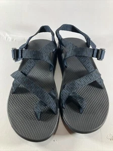 CHACO Z/Cloud Sandals Men’s Size 11 Blue Black Patterned Straps - Picture 1 of 6
