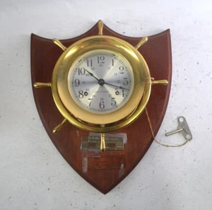 Seth Thomas 8-Day Keywound Ship’s Bell Strikkng Clock. ALST - Picture 1 of 13