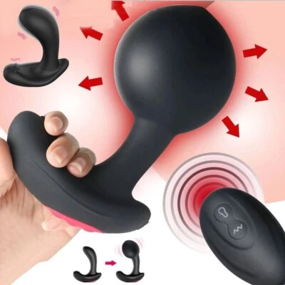 Inflatable Anal Vibrator Butt Plug Male Prostate Massager Sex Toys For Men Women - Image 1 of 4