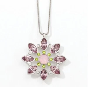 💎Touchstone Kristall Halskette Multicolor Rhodium 22" Verstellbar Neuzustand - Bild 1 von 2