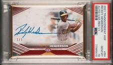 2021 Topps Transcendent RICKEY HENDERSON 1/1 Auto Autograph GOLD RED RUBY PSA 10