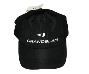 Grand Slam Mens Golf Hat NEW Hat Black Fitted Mesh Ball Baseball Cap Curved Bill - Picture 1 of 11