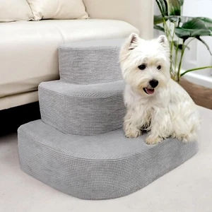 Dog Stairs for Small Dogs, Circular Sponge Pet Steps with Non-Slip Bottom - Picture 1 of 6