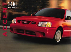 2001 Original Hyundai Accent Automobile Brochure Catalog - Picture 1 of 1