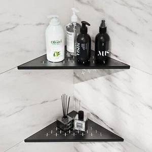 Corner Shower Shelf Bathroom 2 Pack 10"slot Design Shelves For Tiled Wall - Picture 1 of 9