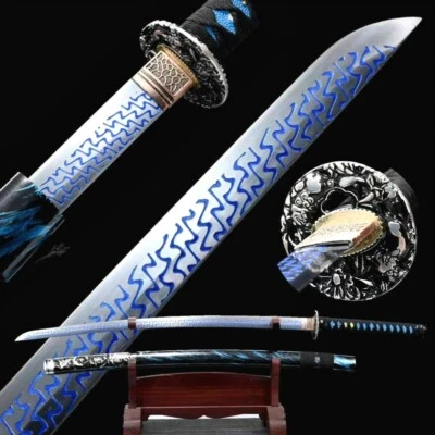 手工制作日本剑武士 Katana 1095 碳钢刀片锋利边缘战斗 — 第 1/4 张图片