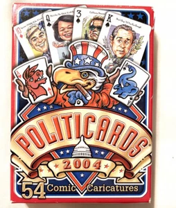 2 Decks Politicards 2004 Comic Caricatures Swap/Playing Cards (COLLECTIBLES) - Picture 1 of 3
