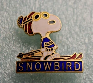 Snowbird Utah Ski Resort Snoopy Skiing Ski Pin - Picture 1 of 3