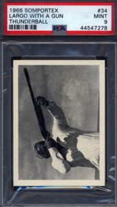 1966 Somportex Thunderball James Bond #34 Largo With A Gun PSA 9
