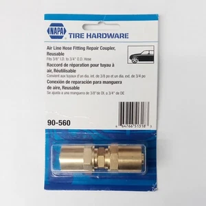 Acoplador empalmante manguera de latón reutilizable Napa 90-560 3/8" para mangueras de aire - Imagen 1 de 3