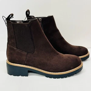 Kensie Kayla B Women's Chelsea Faux Suede Ankle Boots Brown Size 7 - Picture 1 of 14