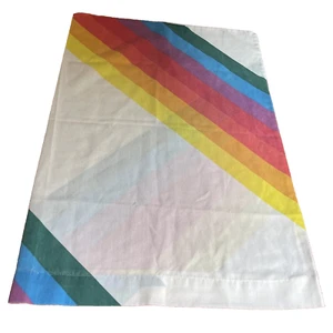 Vintage 1980er Jahre Thomaston Mills Standard 20 x 28 Regenbogen Kissenbezug - Bild 1 von 12