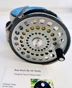 Vintage Hardy St Andrew 4 1/8 inch Salmon Fly Reel with Spey Line & Case - Picture 1 of 7