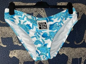 BNWT Ladies White & Turquoise Floral Debenhams Bikini Bottoms Size 20 New - Picture 1 of 3