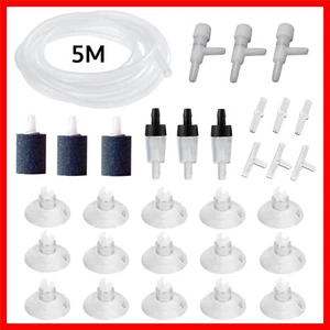 Comprehensive 31-Pc Fish Tank Air Pump Kit - Tubing, Stones, Valves & More - Picture 1 of 10