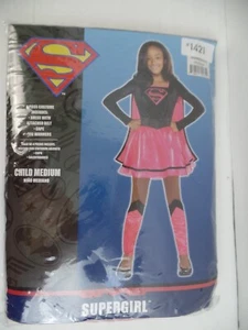 DC COMICS SUPERGIRL 4pc HALLOWEEN COSTUME, SZ CHILD MEDIUM (8-10) - Picture 1 of 5