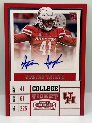 2017 Panini Contenders Draft Picks Steven Taylor Auto #249 - Image 1 of 2