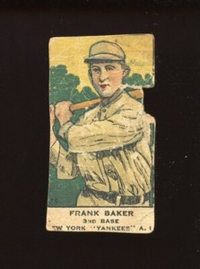 1919-21 W514 Frank "Home Run" Baker Authentic Baseball Card HOF World Series