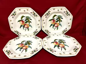 Nikko Orchard Fruit Classic Collection Set Of 4 Octagon Dinner Plates 10 3/4" - Picture 1 of 2