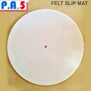 12" WHITE Turntable Slip Mat Felt - DJ Sony Technics Vestax Stanton Numark ION- - Picture 1 of 2