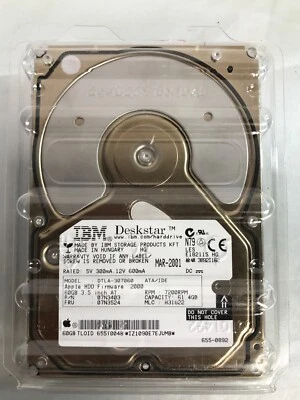IBM DTLA-307060 60GB IDE 3.5in Drive Capacity 61.4 GB AT Apple Firmware 2000 New - Image 1 of 3