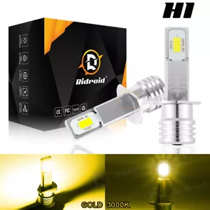 H1 100W 3000K Golden Yellow LED Headlight Kit High Low Beam Bulbs Kits Fog Light - Picture 1 of 12