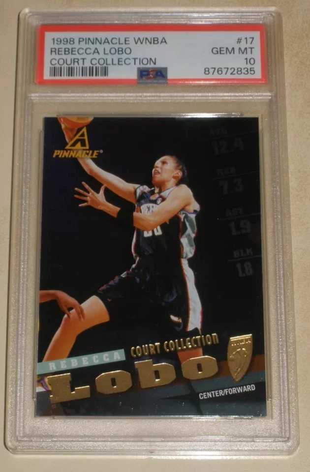 1998 Pinnacle WNBA Court Collection #17 Rebecca Lobo Court Collection PSA 10 - Image 1 of 1
