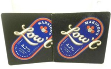 Beer Mat Two X Marstons Low C Coasters