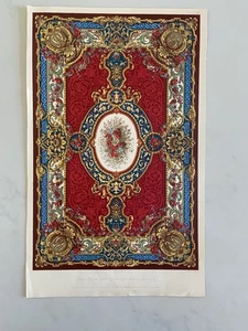 Antique Victorian Textile Print – Axminster Carpet by Jackson & Graham, 1852 - Picture 1 of 4
