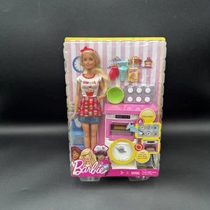 Barbie Baker Play Set Pastry Chef Doll Oven Cake Accessories READ - Picture 1 of 6