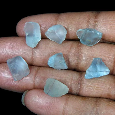 38.30 Ct Natural Sky Blue Topaz Rough Wholesale Lot Loose Gemstone - Image 1 of 3