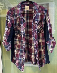 CAMISA ABOTONADA MUJER COLECCIÓN CUADROS CI SONO TALLA GRANDE - Imagen 1 de 5