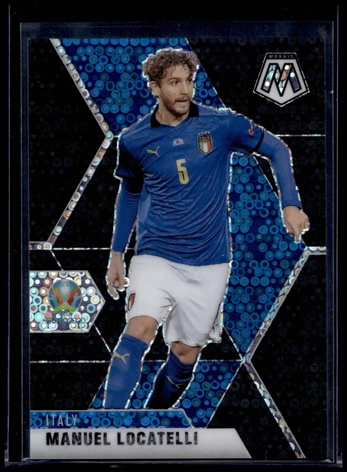 2021 Panini Mosaic UEFA EURO Manuel Locatelli #134 Circles Black Disco 1/1 Italy - Image 1 of 2