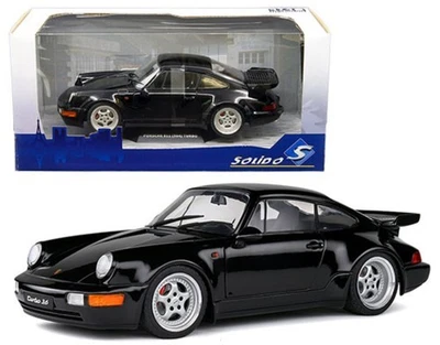 PORSCHE 911 (964) TURBO 1993 - BLACK  - SOLIDO 1:18 SCALE DIECAST MODEL - Image 1 of 4
