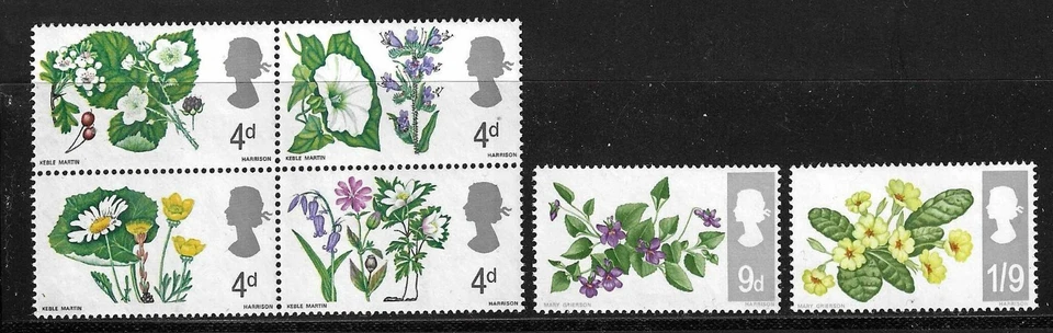 Great Britain SC # 488-493 Flowers  . MNH - Image 1 of 1