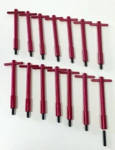 Muscle Car Red Anodized Aluminum Valve Cover T-Bar Set Of 14 - Bild 1 von 1