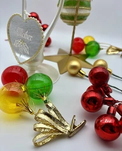 Vintage Kurt Adler Clip-On Ballon Weihnachten🎄Ornamente Lot Satin Merkur Stick - Bild 1 von 24