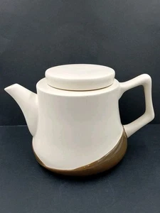 Mid Century Stoneware Teapot Vintage Art Deco Crown Ceramic Teapot 8" - Picture 1 of 20
