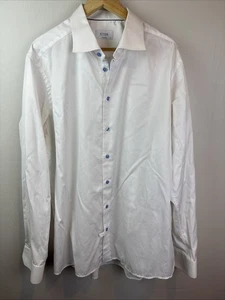 425 $ Eton HEMD 18,5 47 MODERNE PASSFORM EINFARBIG WEISS SELTEN BIG & TALL - Bild 1 von 8