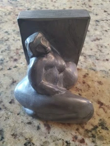 Original Art Sculpture Bookend Rubenesque Figure Signed Strauch Cubist Modernist - Picture 1 of 7