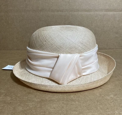 Whiteley Woven Straw Cloche Hat England - Image 1 of 4