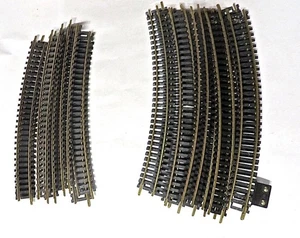 HO Atlas 18 Curved Brass Snap Track 8 - 22" Curve & 10-18"Curve Excellent - Picture 1 of 3