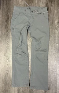 Prana Halle graue Damenhose Größe 10 Roll-Up Wandern Outdoor Stretch Kordelzug - Bild 1 von 14