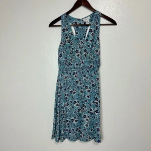JAPNA Blumen Kleid XS Damen Blau Blumen Racerback Cover Up Sommer Landhaus - Bild 1 von 13