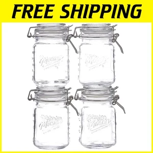 Luftdichte Einmachgläser Klemmgläser, 12 Unzen - Klar, 4er Pack - Bild 1 von 7
