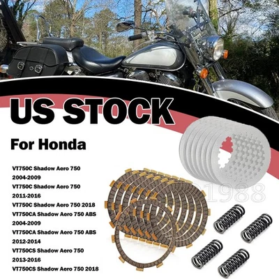 Placas y resortes de acero de fricción de embrague para Honda VT750C Shadow ACE 750 1998-03 Foto 1 de 4