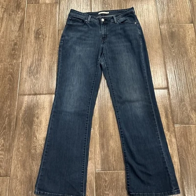 Женские джинсы Levi's размер 31 темная стирка искусственно состаренные 529 изогнутая джинсовая ткань стрейч - Изображение 1 из 4