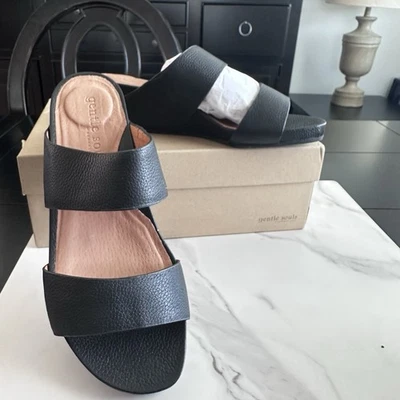 Sandalias Gentle Souls de Kenneth Cole para mujer de cuero Gianna con dos correas talla 9 $199 Foto 1 de 4