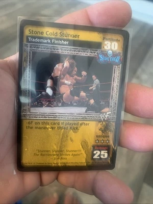 Stone Cold Stunner Promo Stone Cold Steve Austin WWE WWF Raw Deal CCG The Rock - Image 1 of 2